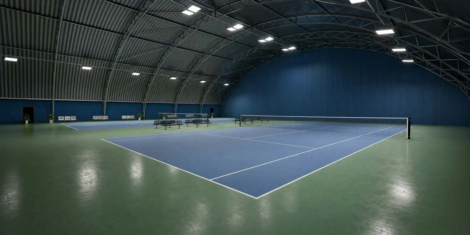 Tenis Kortu Çatı Kapama