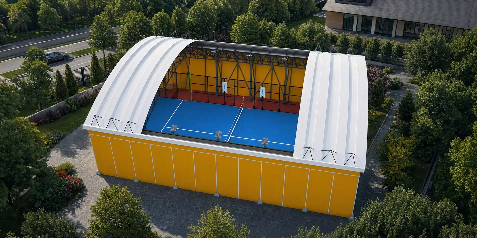 Padel Kortu Çatı Kapama